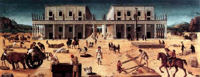 Piero di Cosimo The Building of a Palace Sweden oil painting art